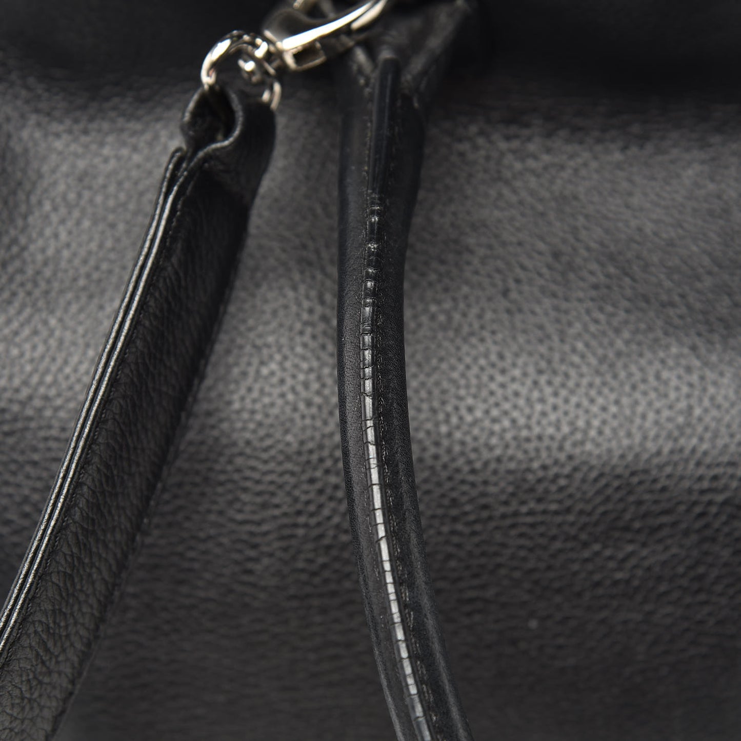 Calfskin Cerf Executive Shopper Tote Black