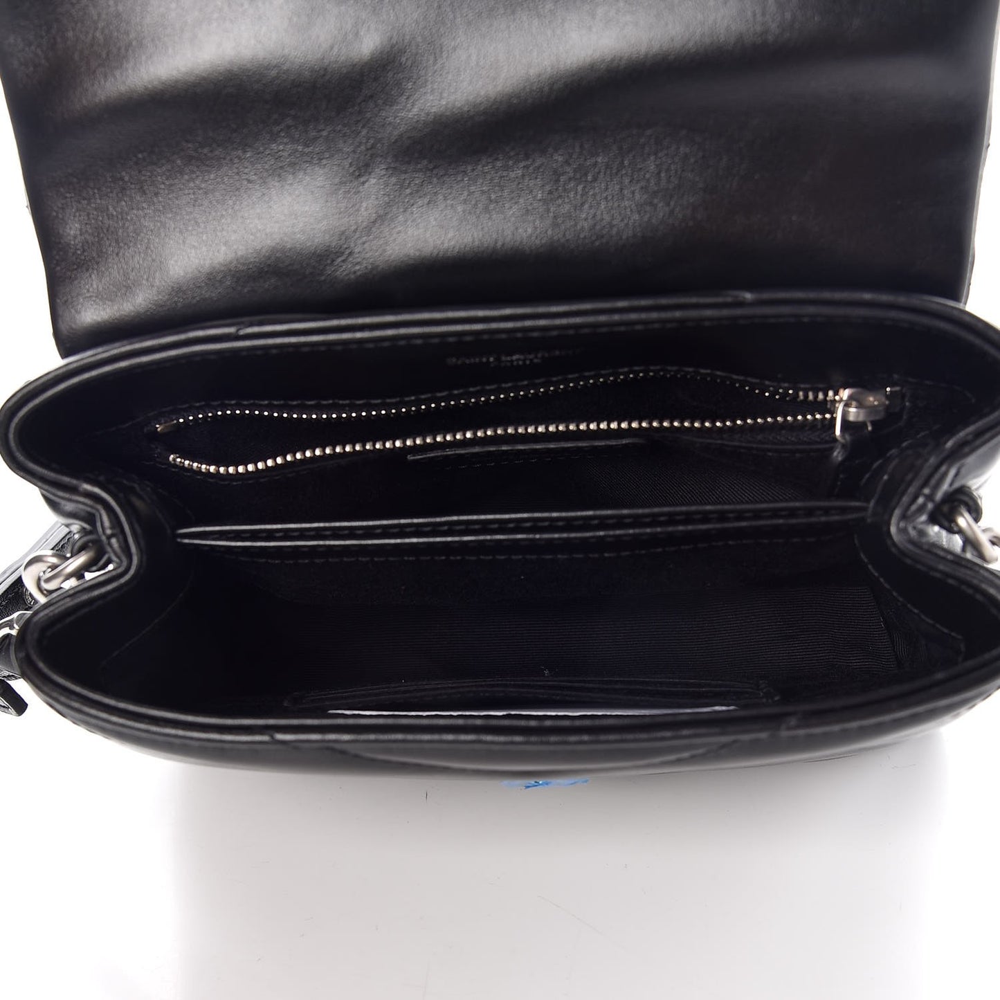 Calfskin Y Quilted Monogram Toy Loulou Crossbody Bag Black