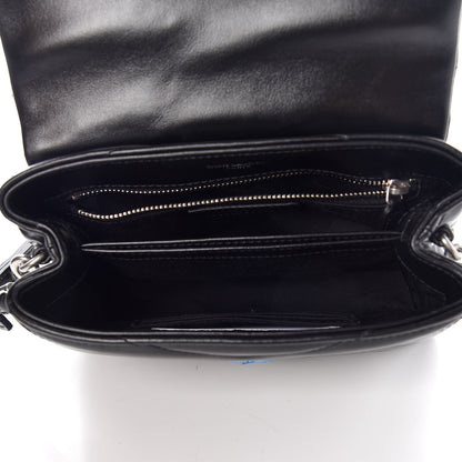 Saint Laurent Calfskin Y Quilted Monogram Toy Loulou Crossbody Bag Black 5 of 8