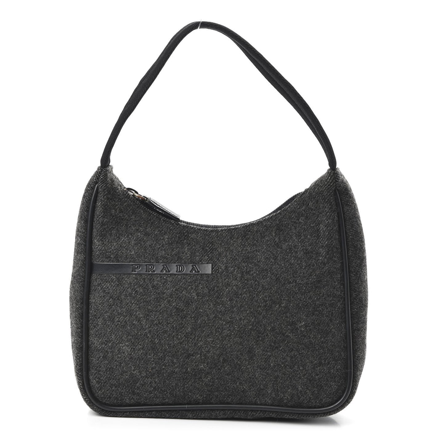 Wool Sport Shoulder Bag Dark Grey