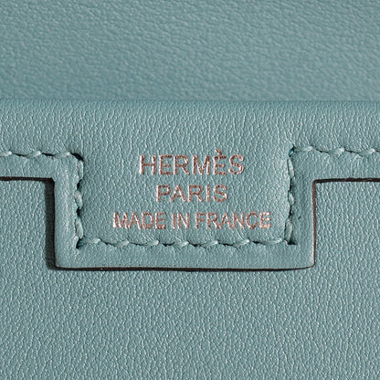 Hermes Tadelakt Jige Elan 29 Clutch Bleu Saint Cyr 8 of 10