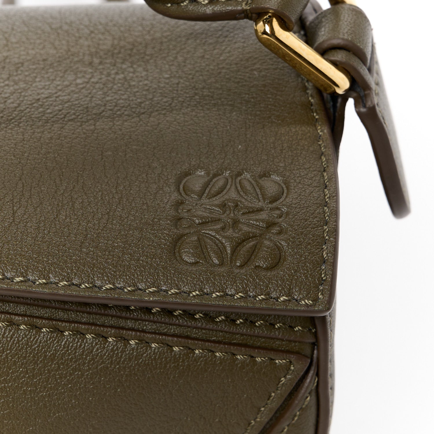 Loewe Calfskin Mini Puzzle Bag Khaki Green 7 of 10