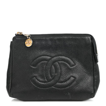 Chanel Caviar CC Cosmetic Pouch Black 1 of 12
