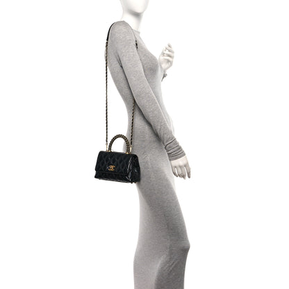 Chanel Calfskin Quilted Extra Mini Coco Handle Flap Black 2 of 11