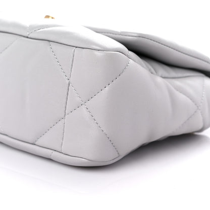 Chanel Lambskin Quilted Medium Chanel 19 Flap Grey 9 of 9