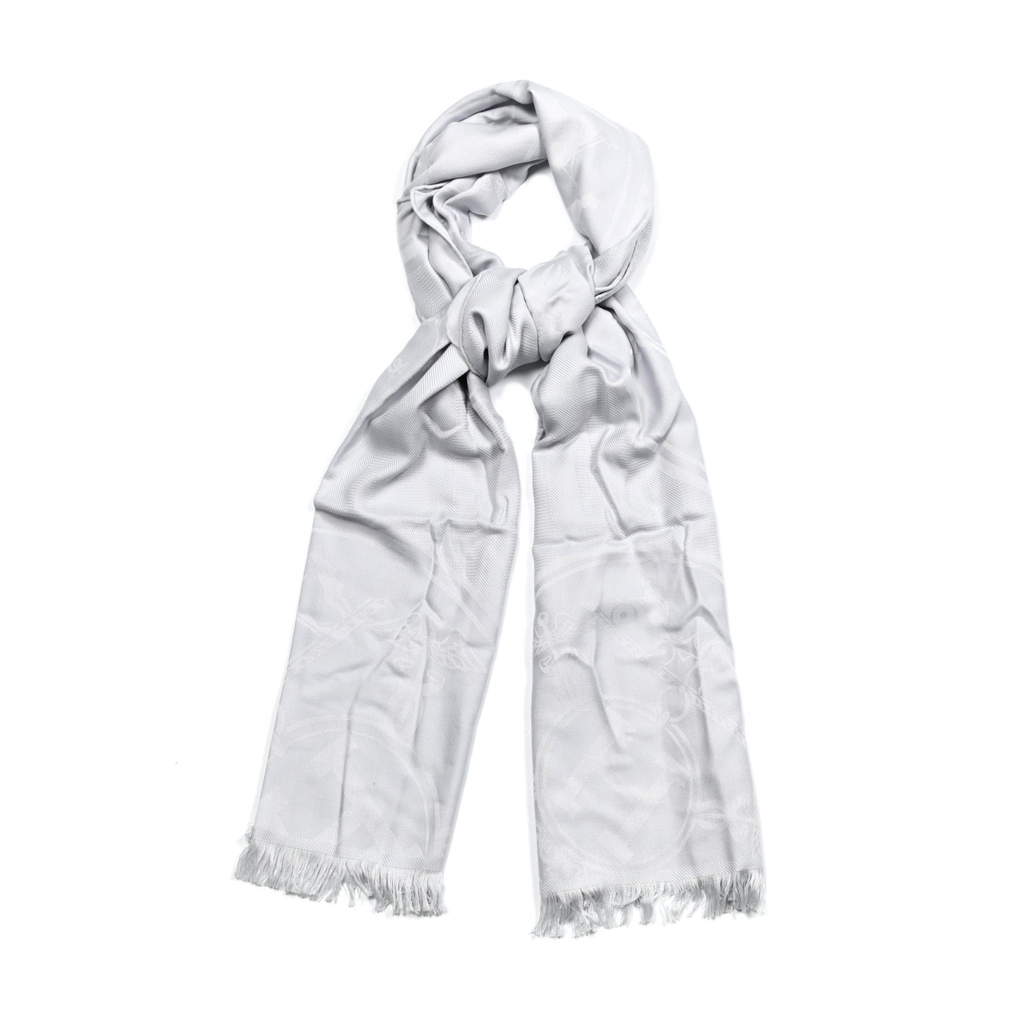 Cashmere Silk New Libris Confettis D'Ex Libris Stole Gris Nuage