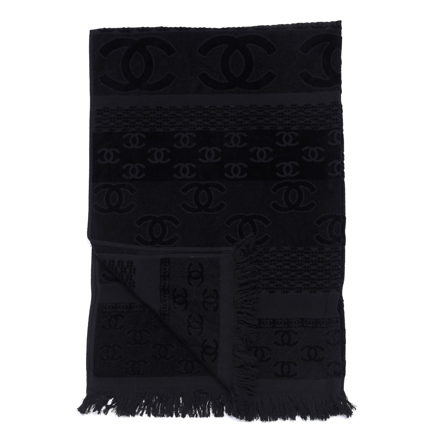 Terry Cotton CC Beach Towel Black