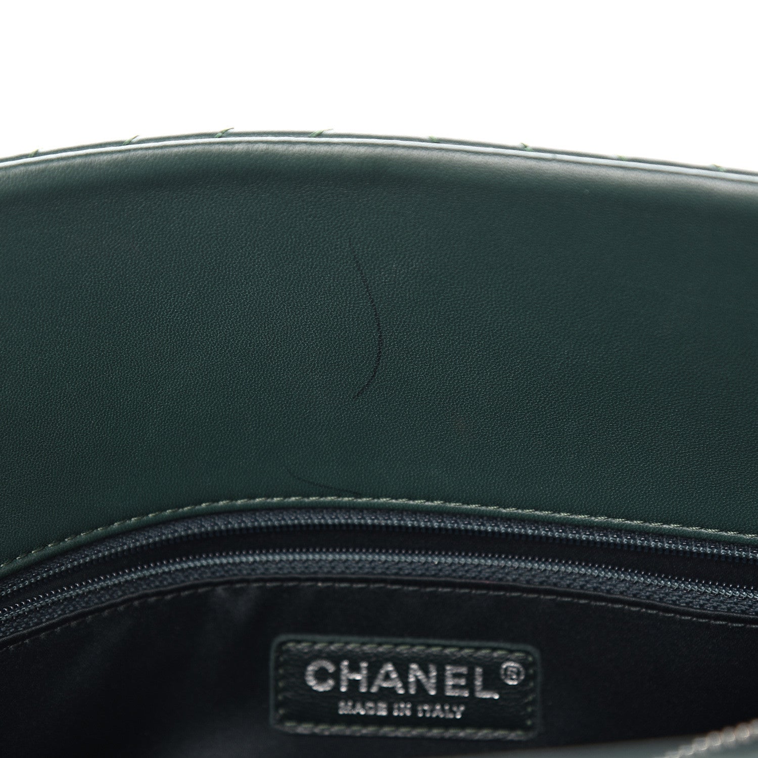 Chanel Lambskin Quilted CC Crossing Shopping Tote Green 10 of 10