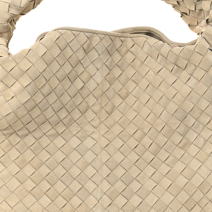 Bottega Veneta Suede Intrecciato Large Hop Ecru 8 of 10