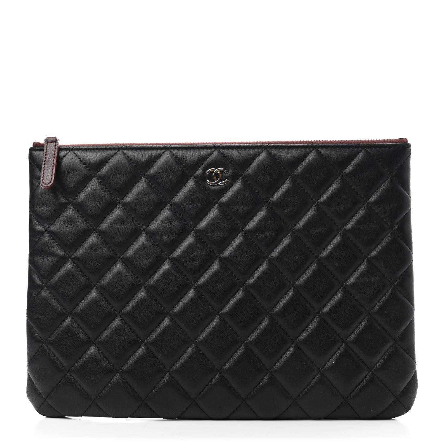 Chanel Lambskin Quilted Medium Cosmetic Case Black 1 of 4