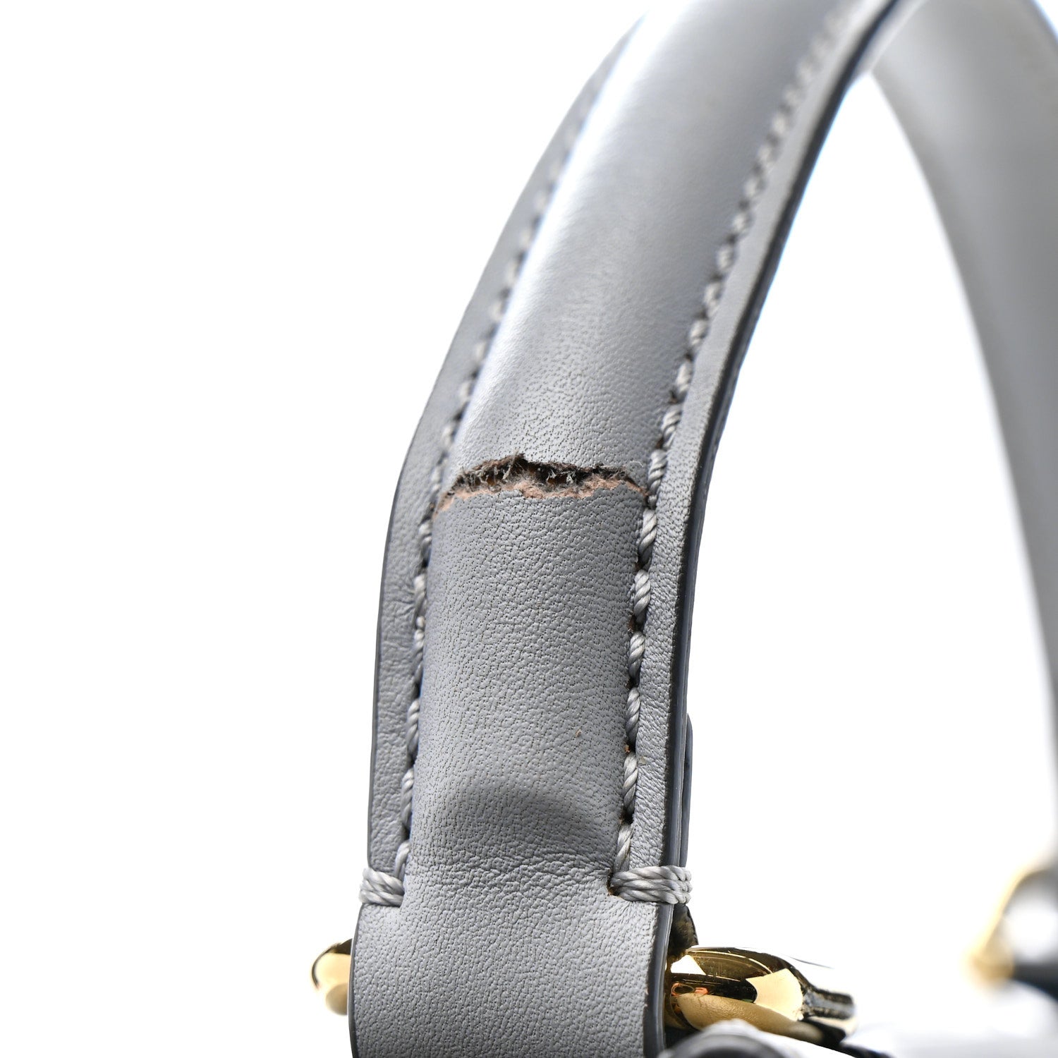 Fendi Vitello Seta Shiny Nappa Medium Peekaboo Iconic Satchel Ardesia Amido 12 of 12