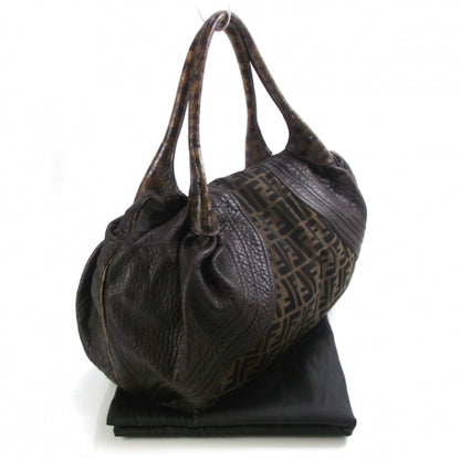 Fendi Zucca Nappa Nuvolata Vitello Tortuga Spy Tobacco Moro 3 of 12