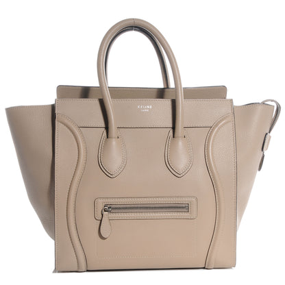 Celine Drummed Calfskin Mini Luggage Dune 1 of 7