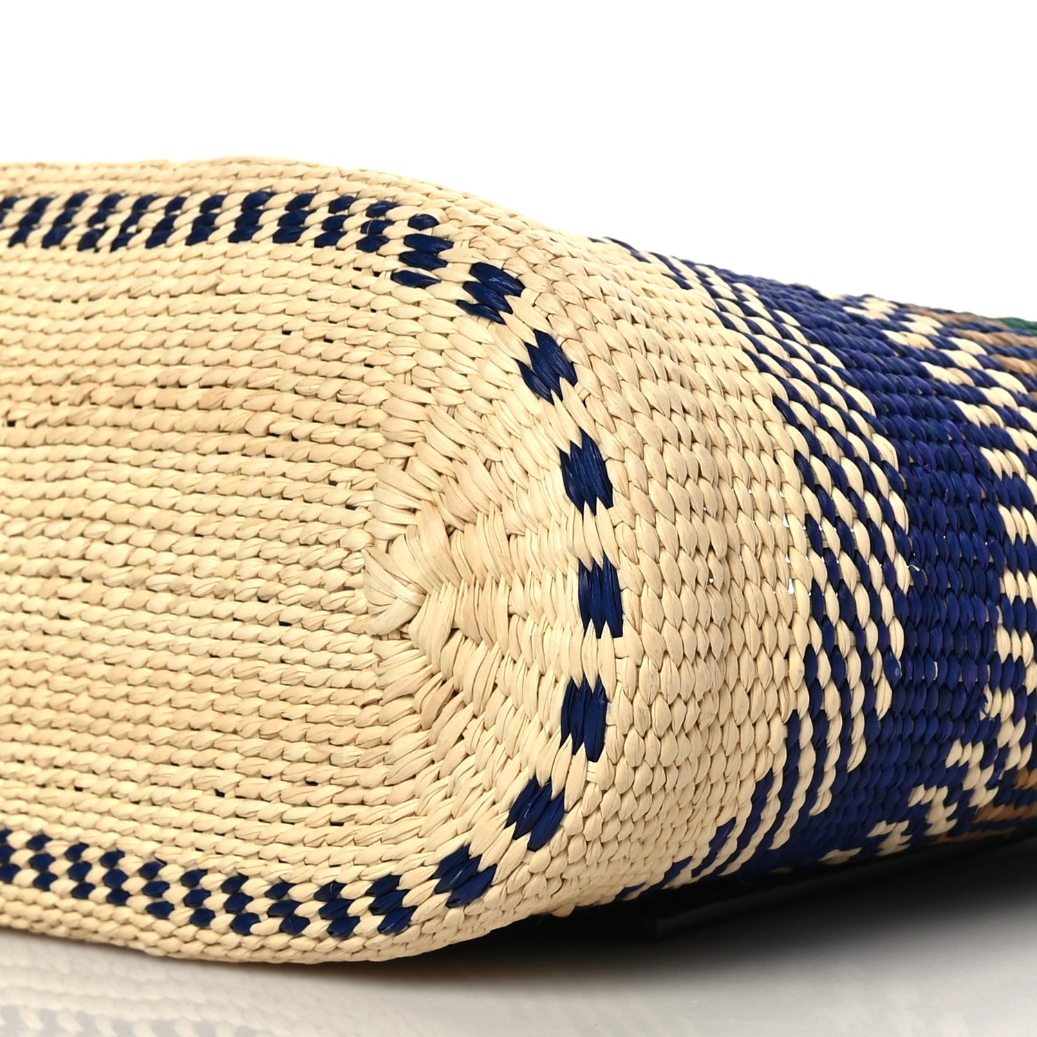 Loewe Raffia Small Square Basket Tote Bag Blue Multicolor 7 of 7