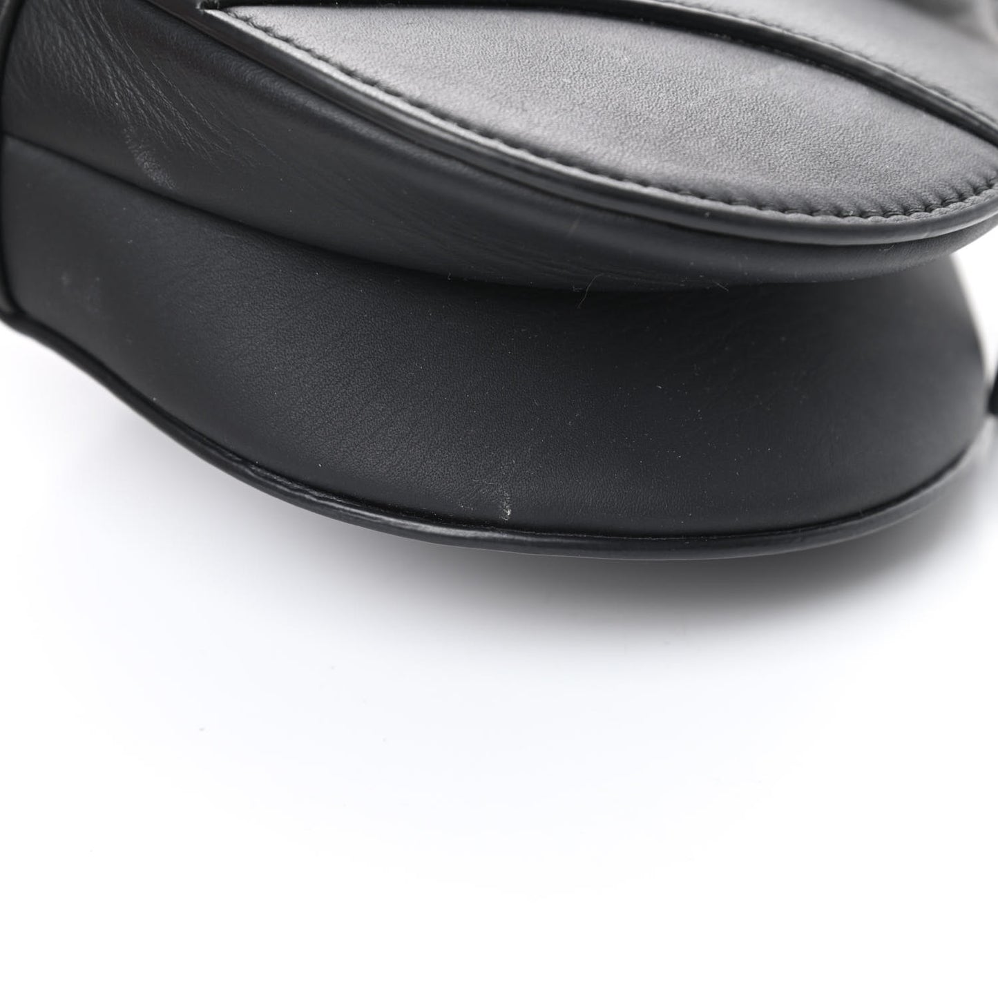 Ultra Matte Calfskin Mini Saddle Bag Black