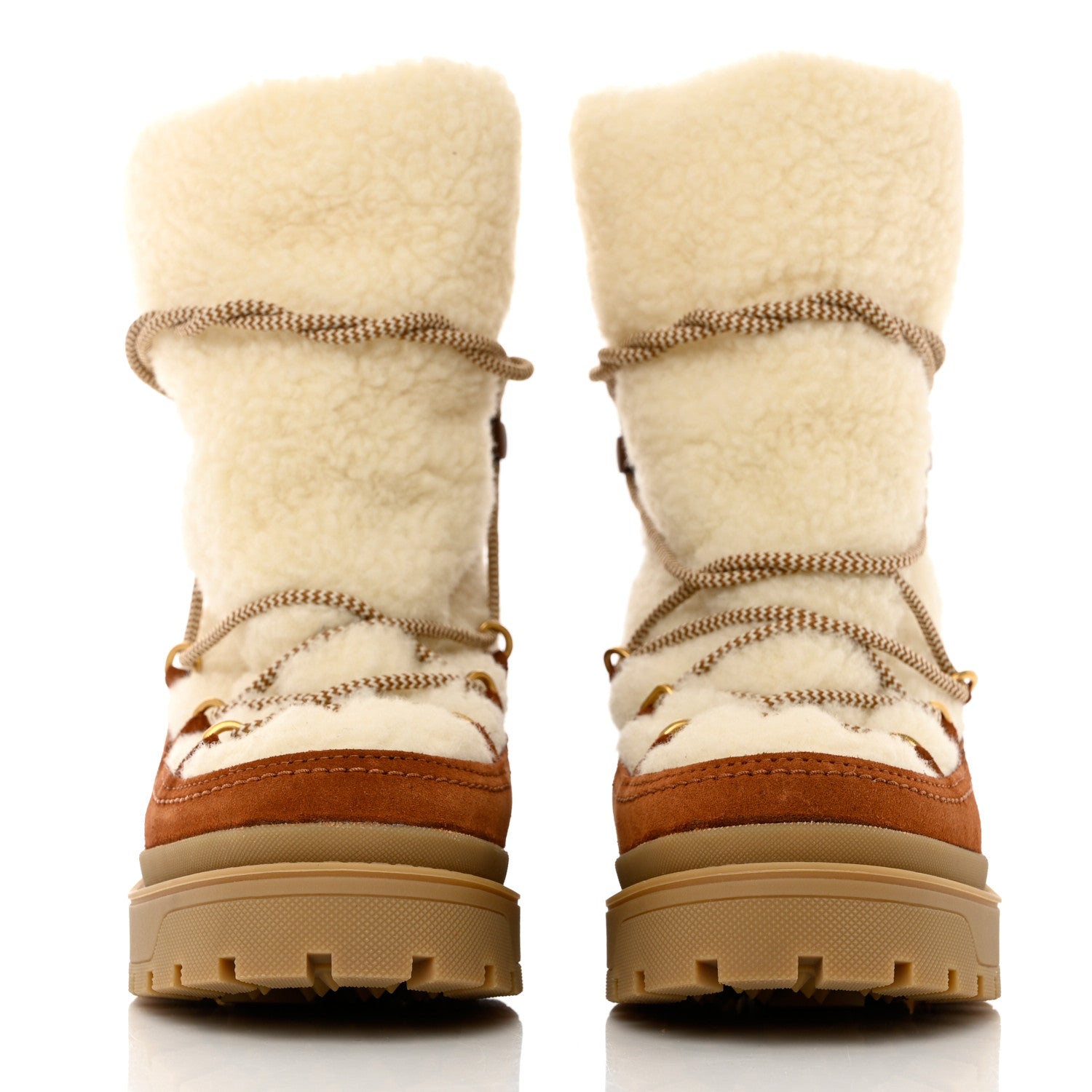 Valentino Garavani Suede Shearling Vlogo Trekkgirl 25/40mm Boots 40 Selleria 2 of 9