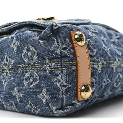 Louis Vuitton Monogram Denim Baggy PM Blue 8 of 9