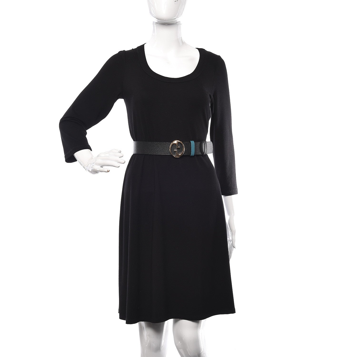 Gucci Dollar Calfskin 1973 Reversible Belt 90 36 Black Deep Cobalt 2 of 6