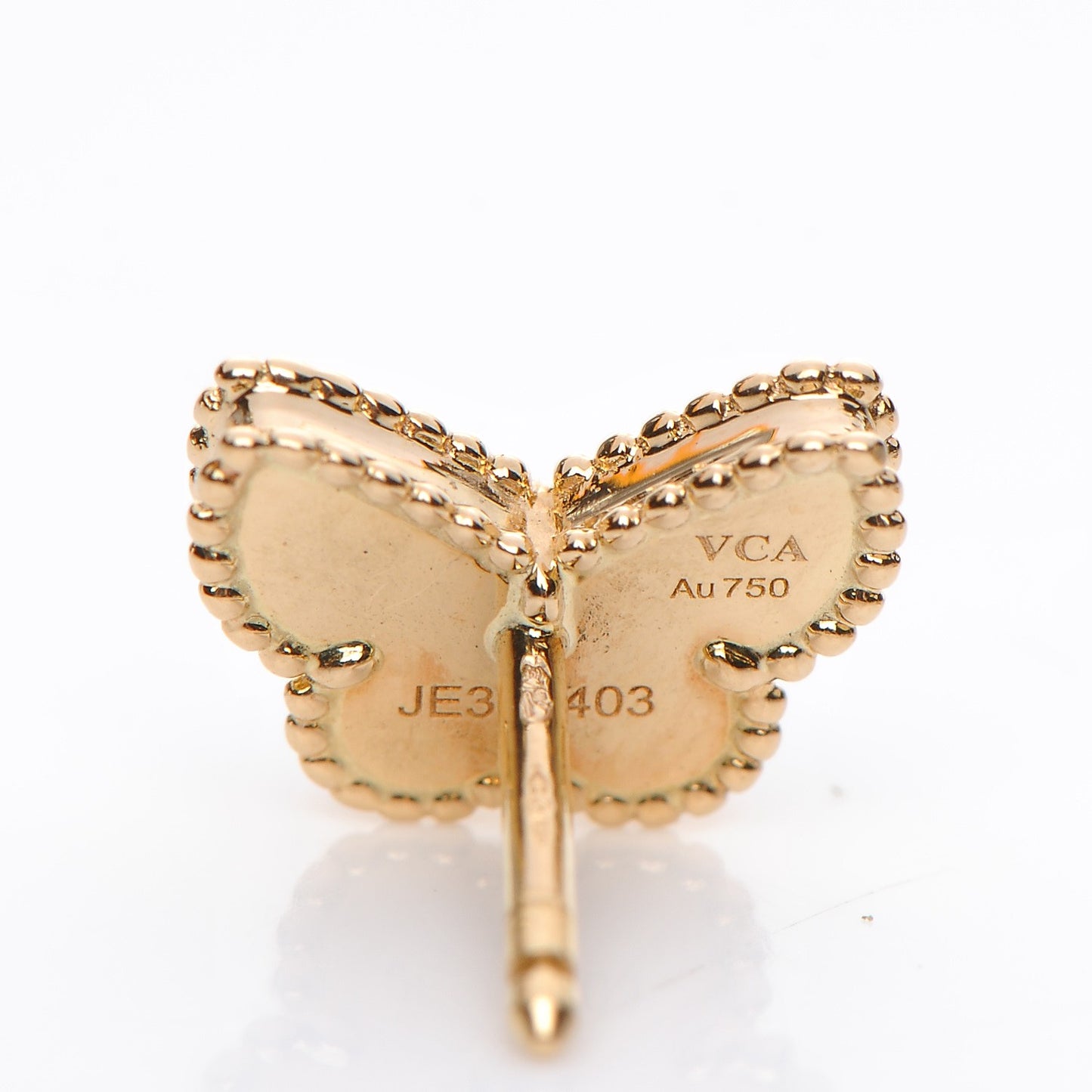 18K Yellow Gold Mother of Pearl Sweet Alhambra Butterfly Earrings