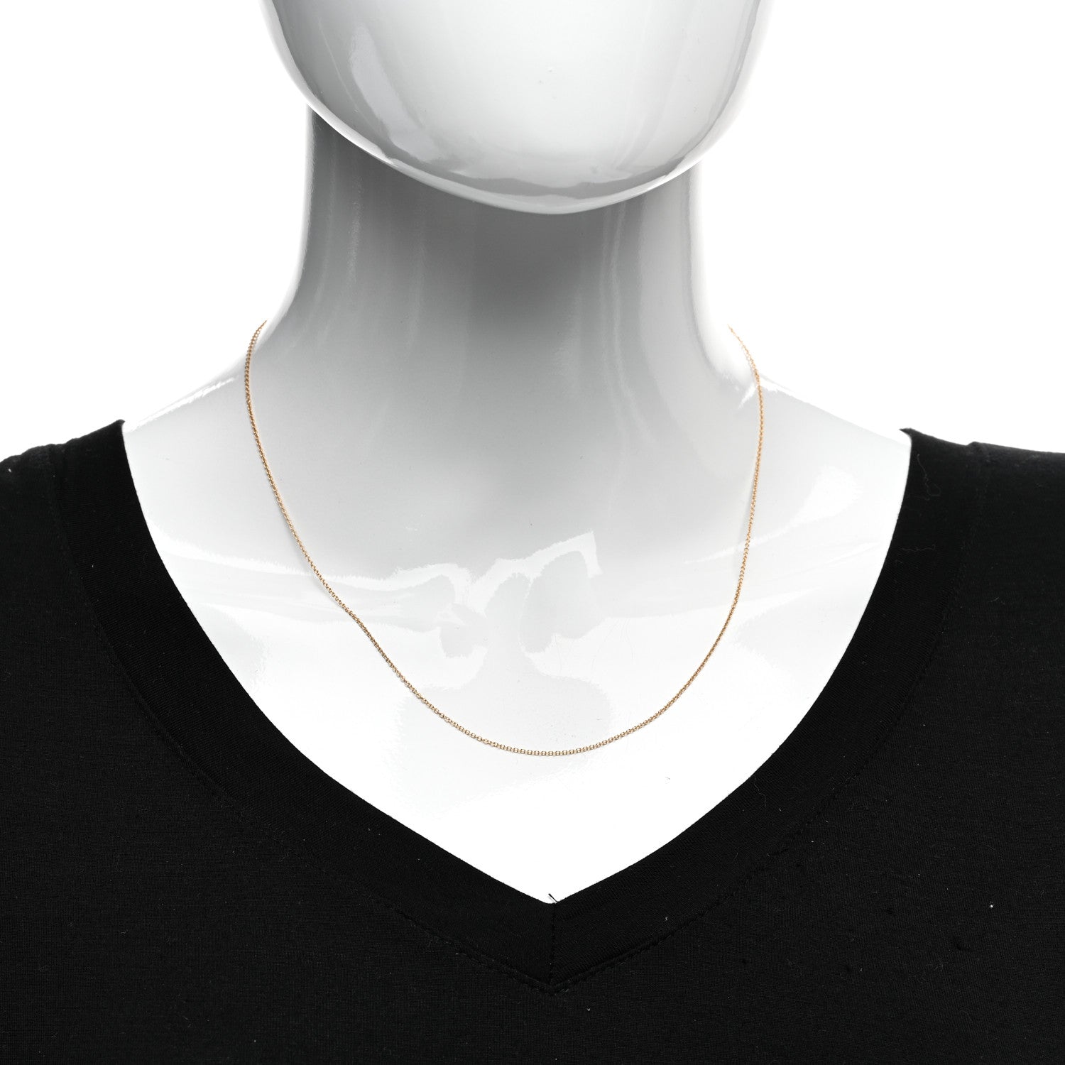 Tiffany 18K Rose Gold Chain Necklace 18.5" 2 of 4