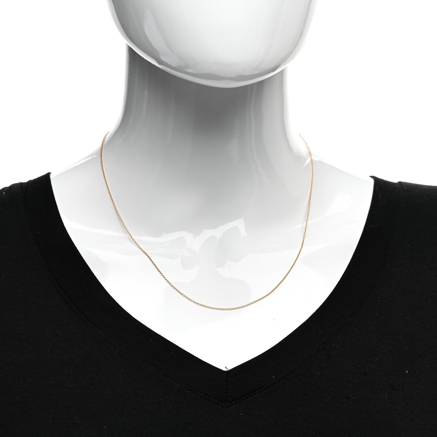 18K Rose Gold Chain Necklace 18.5"