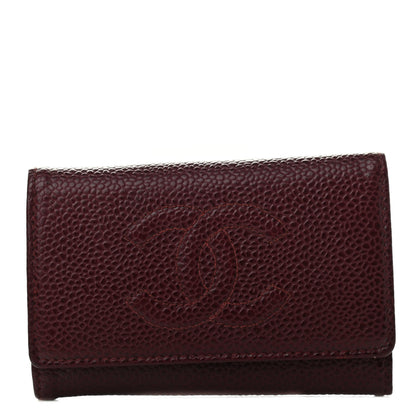 Chanel Caviar Timeless CC 6 Key Holder Case Dark Red 1 of 7