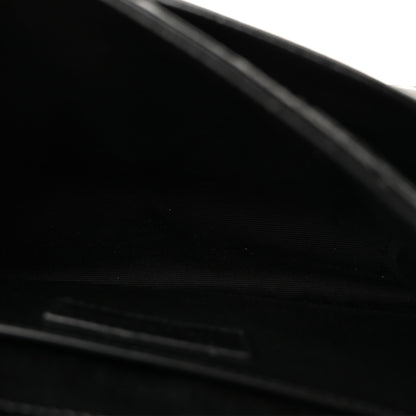 Saint Laurent Crinkled Calfskin Matelasse Monogram Baby Niki Chain Satchel Black 8 of 19