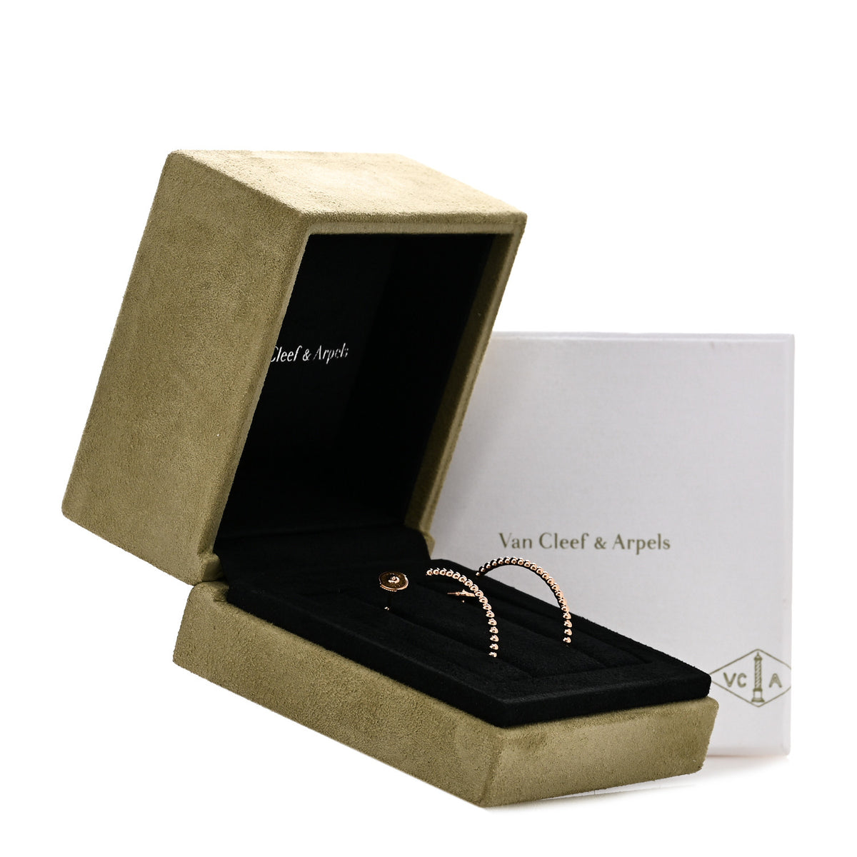 18K Rose Gold Small Perlee Hoop Earrings