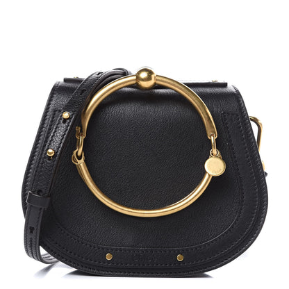 Chloe Calfskin Suede Small Nile Bracelet Bag Black 1 of 12