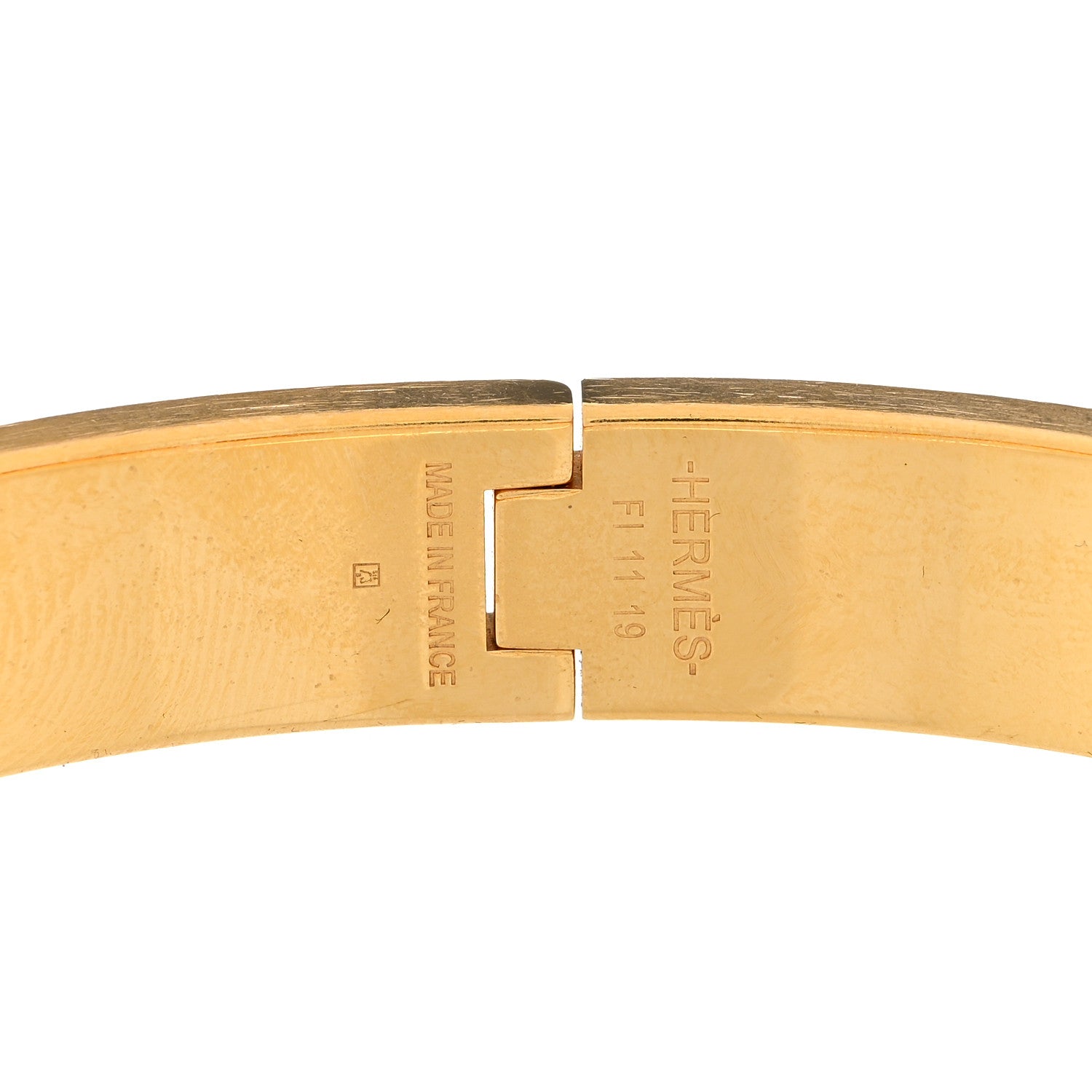 Hermes Matte Enamel Narrow Clic Clac HH Bracelet PM White 3 of 3