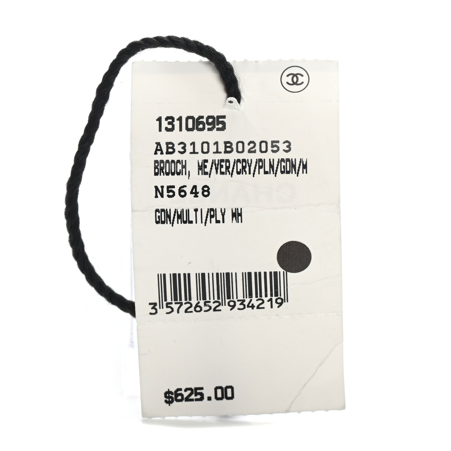 Chanel Pearl Crystal CC Brooch Gold Multicolor 5 of 5