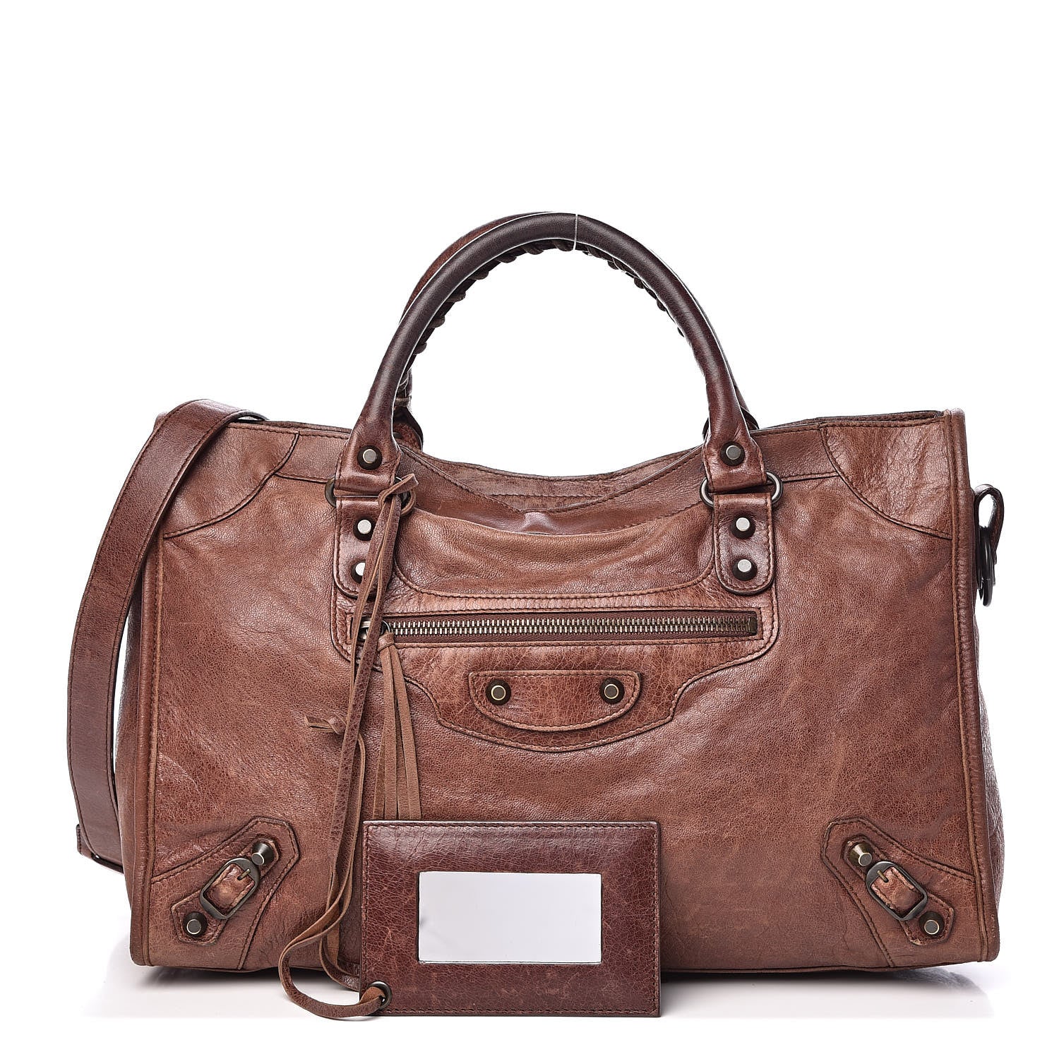 Balenciaga Agneau Classic Hardware City Castagna 1 of 18