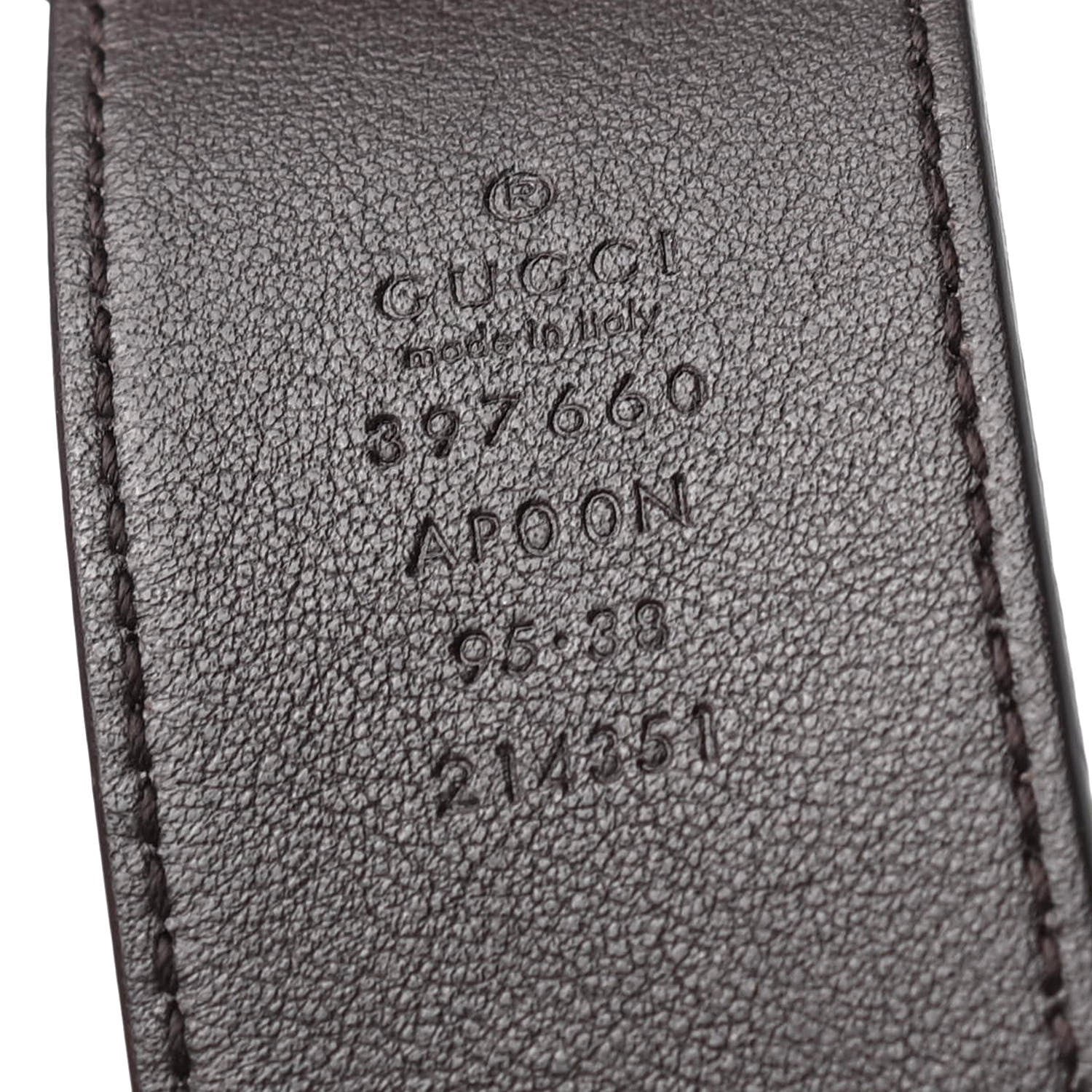 Gucci Moon Calfskin Nickel Double G 40mm Belt 95 38 Dark Cocoa 4 of 4