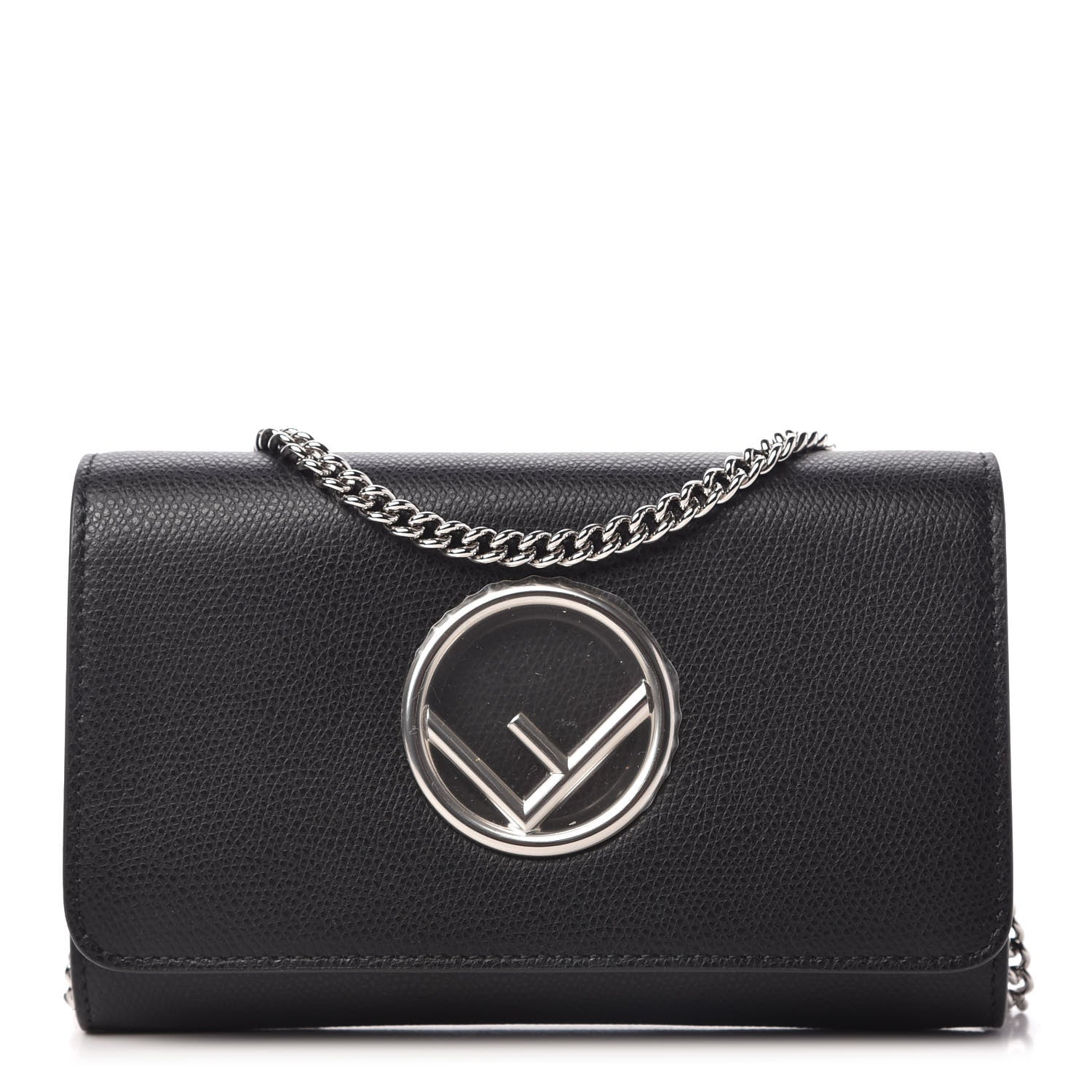 Fendi Vitello Cruise F is Fendi Wallet on Chain Black 1 of 10