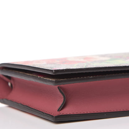 Gucci GG Supreme Monogram Blooms Chain Wallet Beige Multicolor Dry Rose 8 of 9