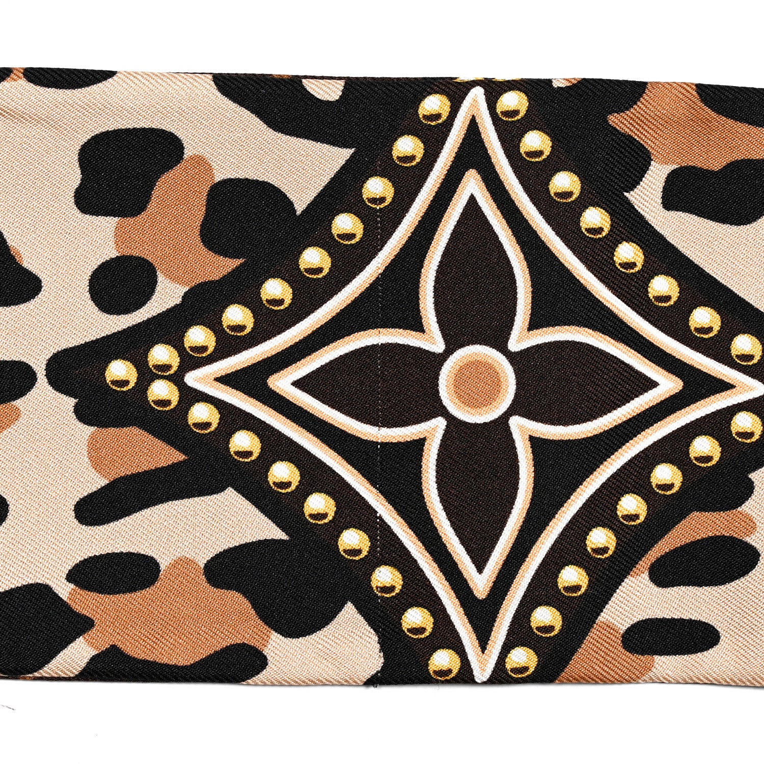 Louis Vuitton Silk Monogram LV World Bandeau Brown 5 of 5