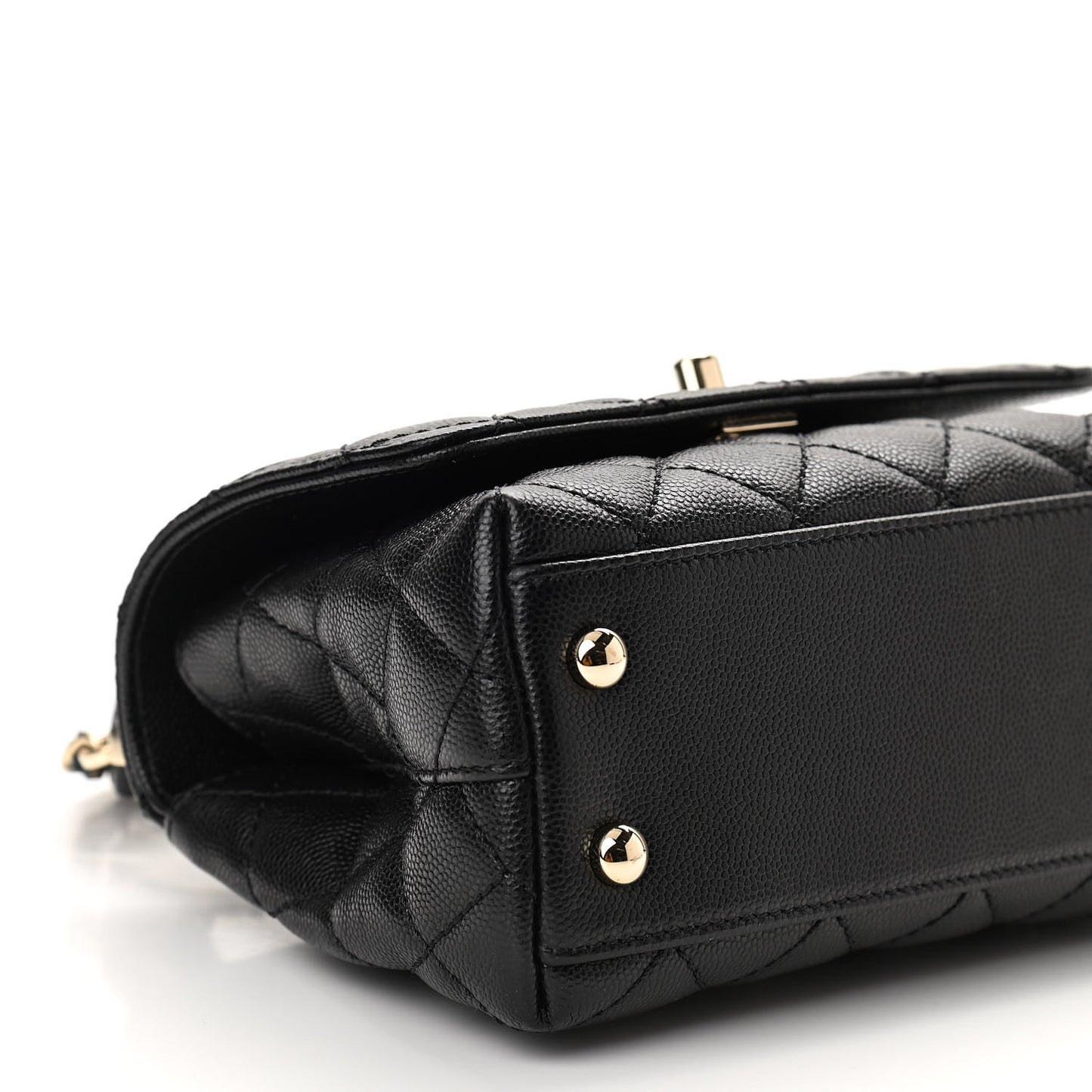 Caviar Quilted Extra Mini Coco Handle Flap Black