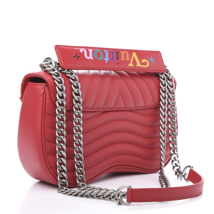 Louis Vuitton Calfskin New Wave Chain MM Ecarlate 3 of 14