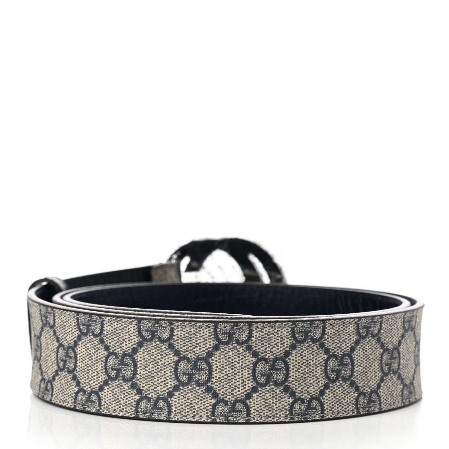 Gucci GG Plus Monogram Interlocking G Belt 105 42 Navy 2 of 5