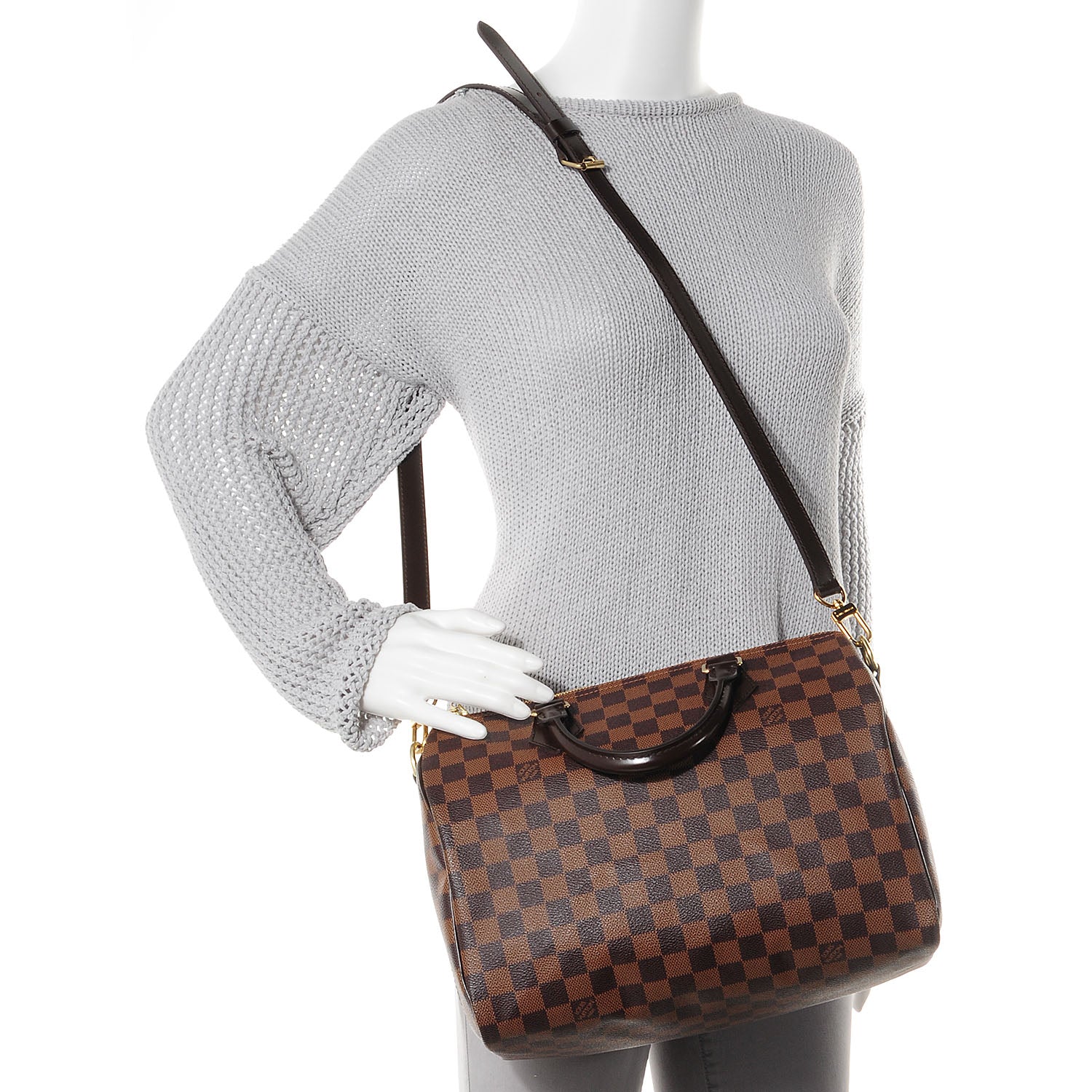 Louis Vuitton Damier Ebene Speedy Bandouliere 30 2 of 7