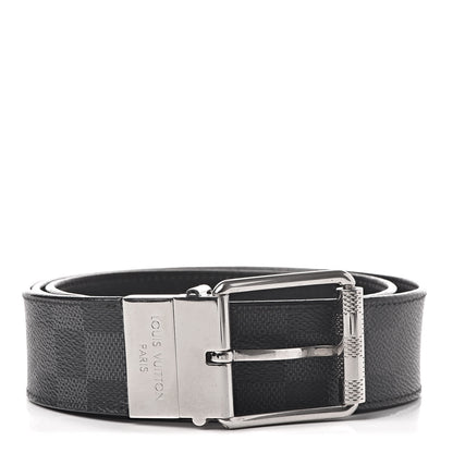 Louis Vuitton Damier Graphite Calfskin Belt 95 38 Black 1 of 5