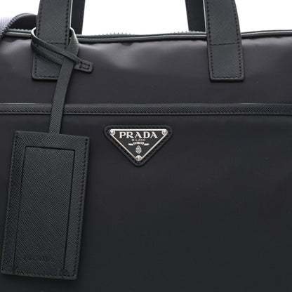 Prada Tessuto Nylon Saffiano Briefcase Navy 9 of 9