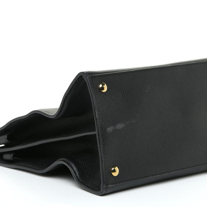 Burberry Grainy Calfskin Large Title Bag Black 5 of 14