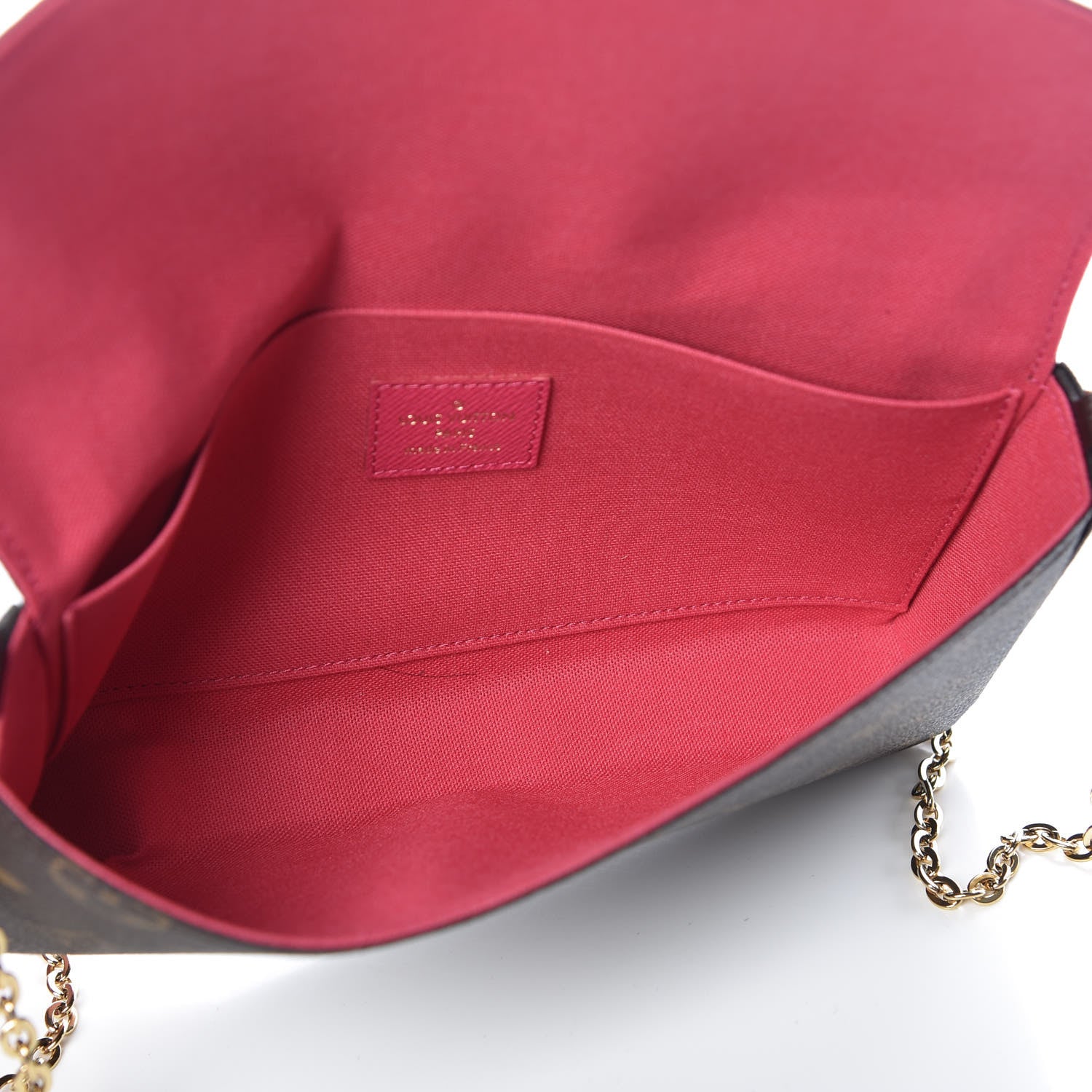 Louis Vuitton Monogram LV Love Lock Pochette Felicie Chain Wallet 6 of 13