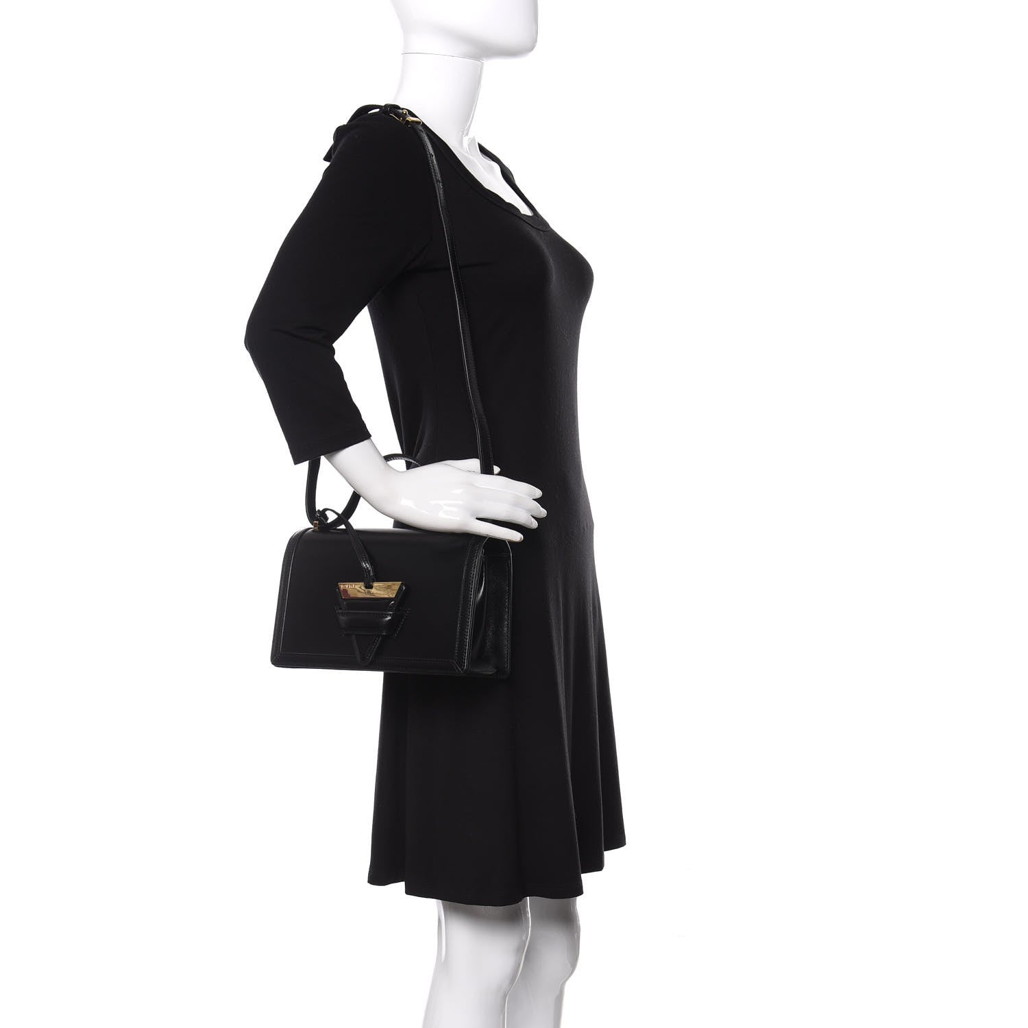 Loewe Calfskin Medium Barcelona Shoulder Bag Black 2 of 15