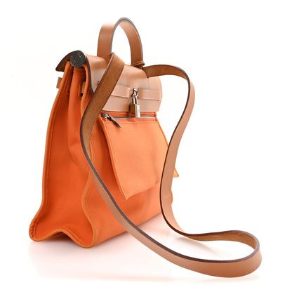 Hermes Vache Hunter Toile Herbag Zip 31 PM Orange 4 of 11