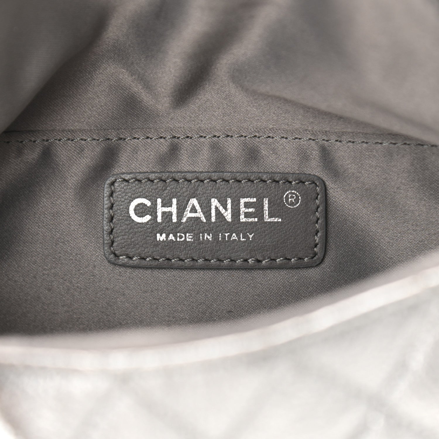 Chanel Metallic Calfskin Quilted Banane Waist Bag Fanny Pack Dark Silver 6 of 10