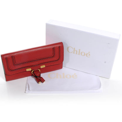 Chloe Leather Marcie Continental Flap Wallet Poppy 5 of 8