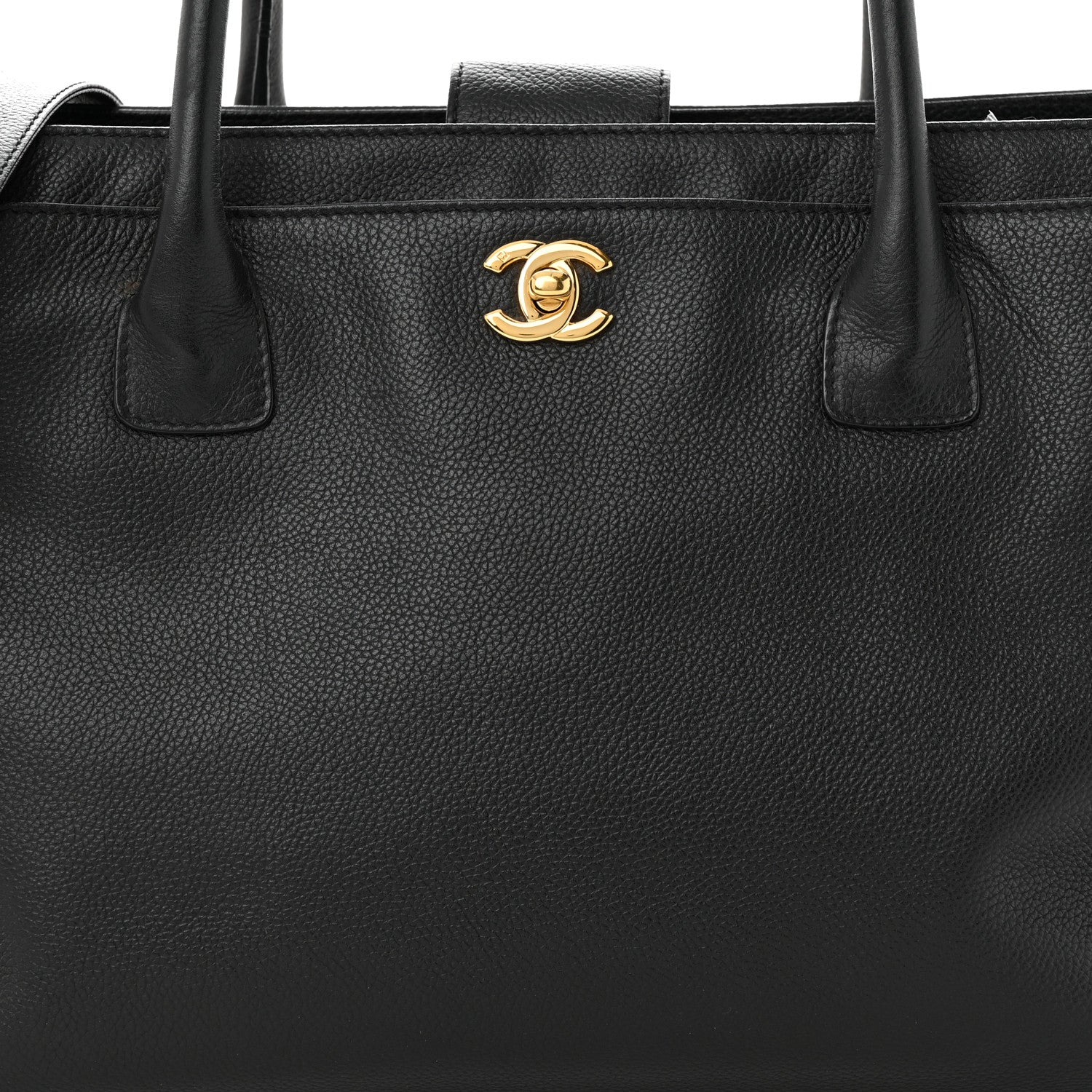 Chanel Calfskin Cerf Executive Shopper Tote Black 8 of 12