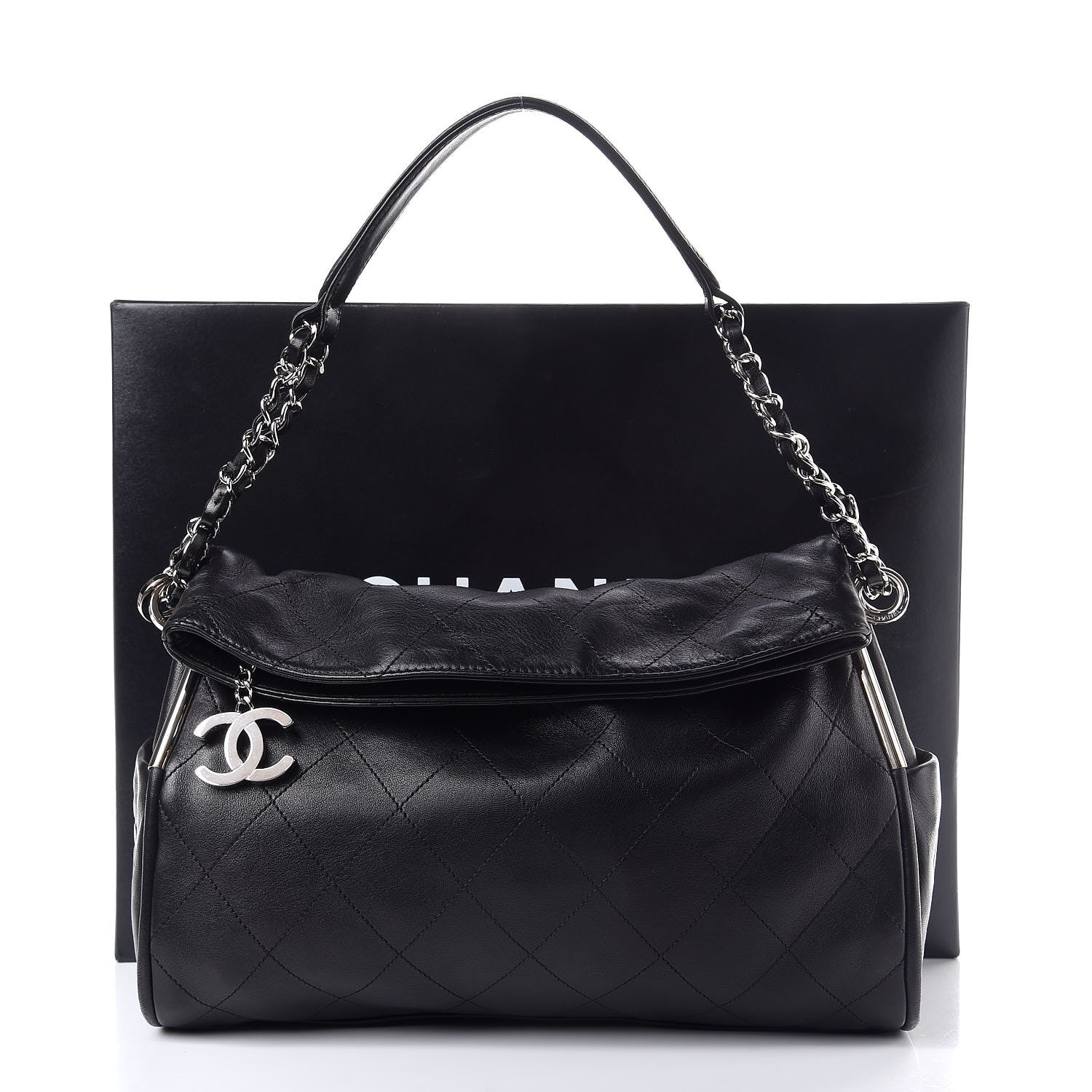 Chanel Lambskin Stitched Medium Ultimate Soft Tote Black 13 of 13
